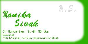 monika sivak business card