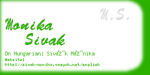 monika sivak business card